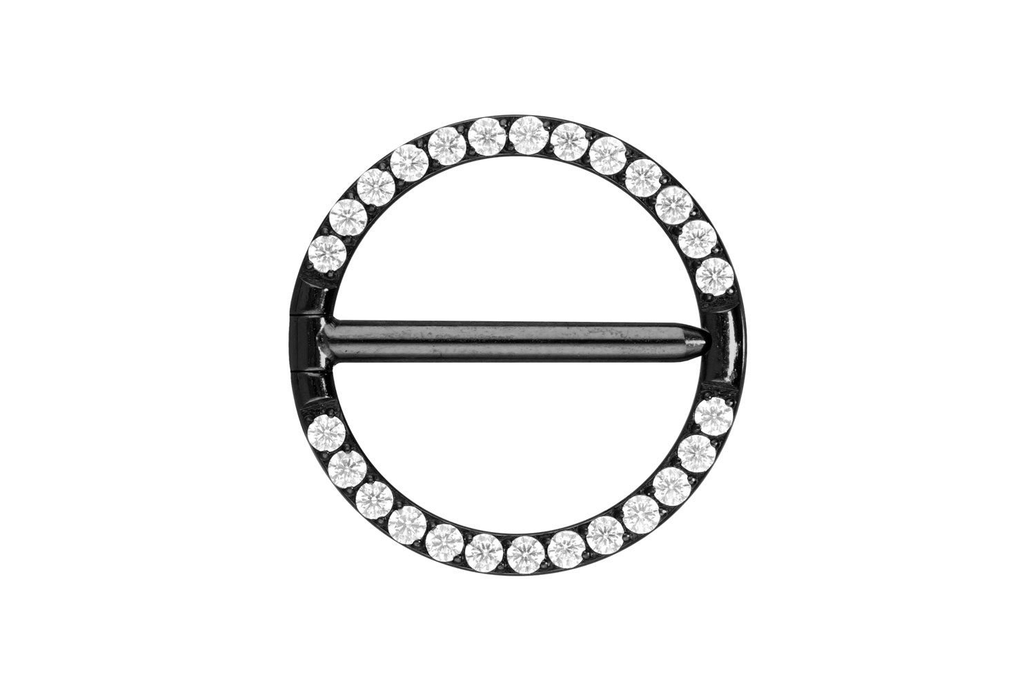 Titan Nippelpiercing Clicker RING + EINGEFASSTE KRISTALLE